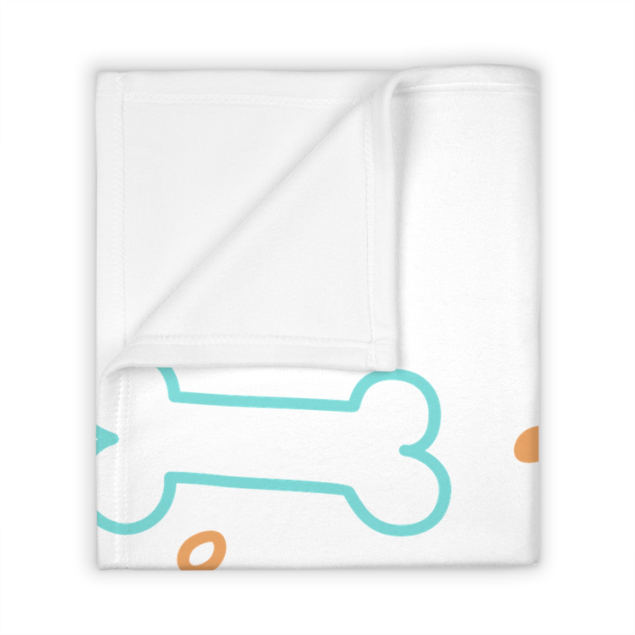 Dog Bone & Paw Print Throw Blanket — Cozy Pet-Themed Sofa Blanket